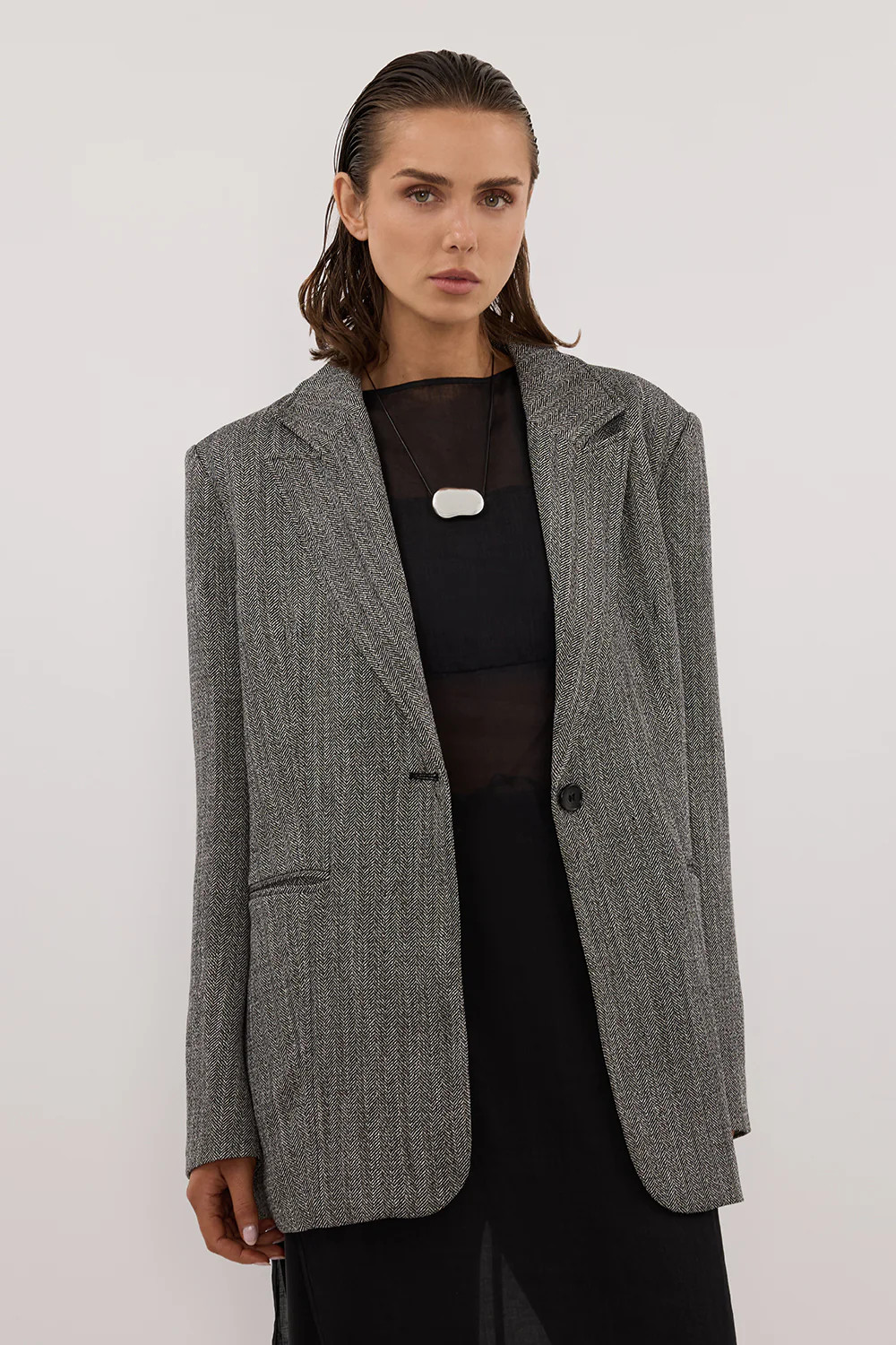 MANHATTAN CHARCOAL TWEED BLAZER | DISSH