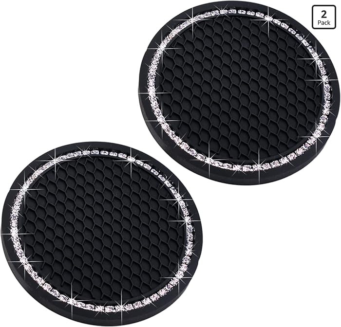 DBlosp Car Cup Holder Coasters, Bling Cup Holder Insert Coaster Car Interior Accessories-2.75 inc... | Amazon (US)