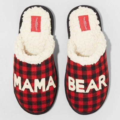 Women&#39;s Family Sleep Mama Bear Slippers - Wondershop&#8482; Red L | Target