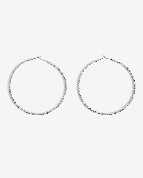 Textured Hoop Earrings | Express