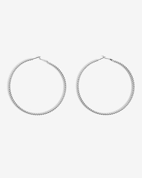 Textured Hoop Earrings | Express