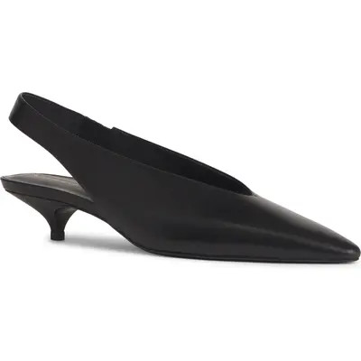 Reformation Calista Slingback Pump in Black Leather at Nordstrom, Size 5 | Nordstrom
