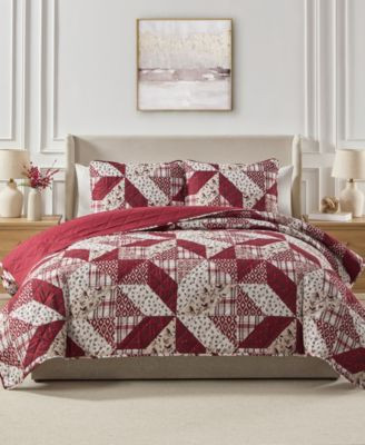 Seventh Studio Cardinal Patchwork Quilted 3 Piece Quilt Sets | Macy's