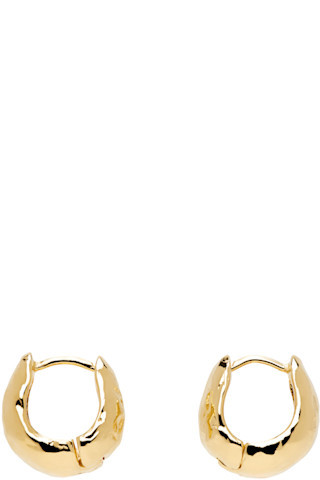 Gold Cosmopolitan Hoop Earrings | SSENSE