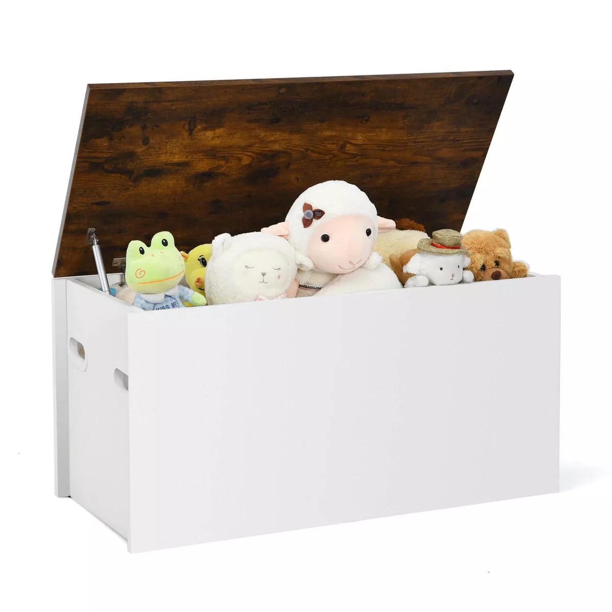 Costway Flip-top Storage Chest Bench Large Wooden Kids Toy Box with Pneumatic Rod | Target