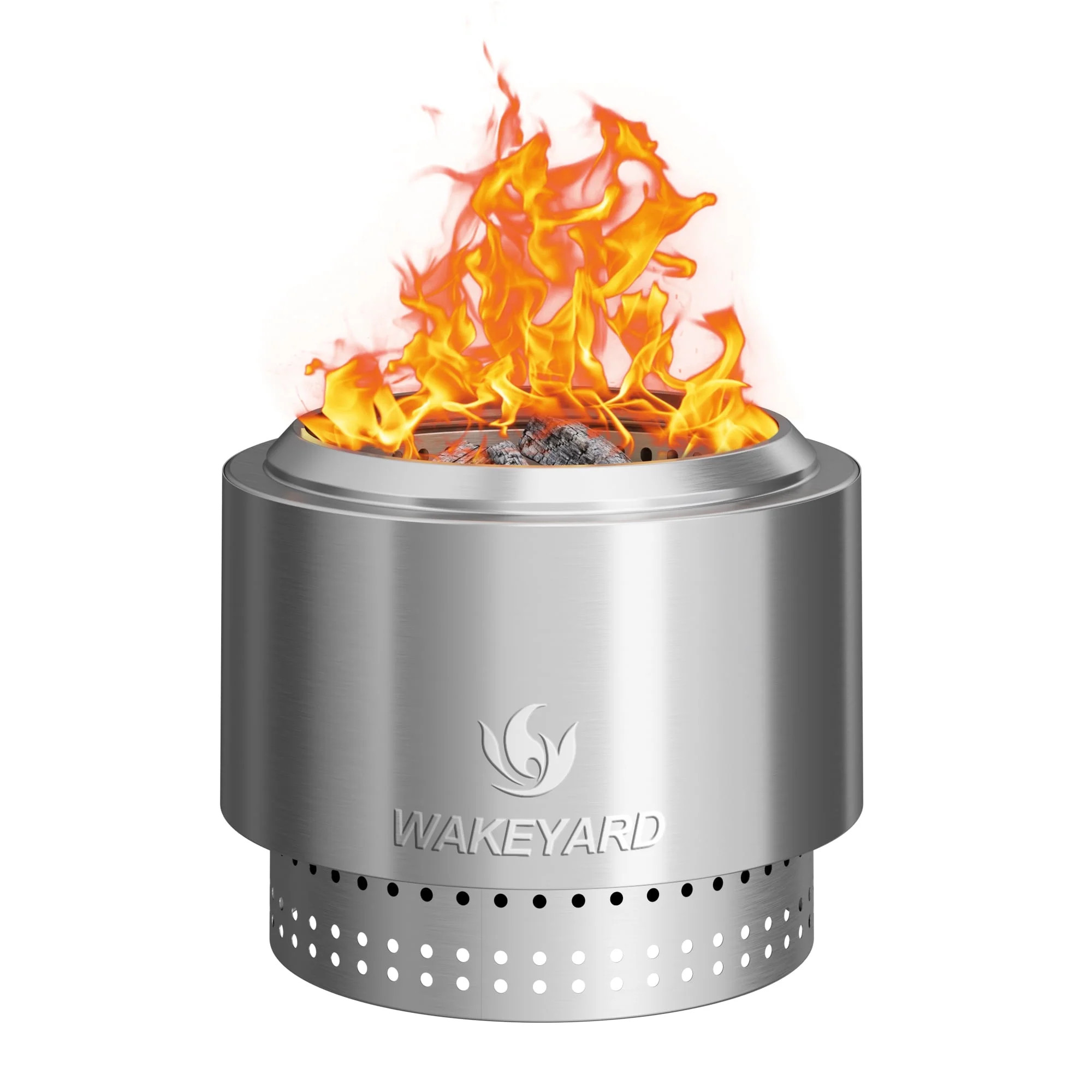 Wakeyard 19.5 inch Stainless Steel Smokeless Fire Pit with Carry Bag and Poker | Walmart (US)