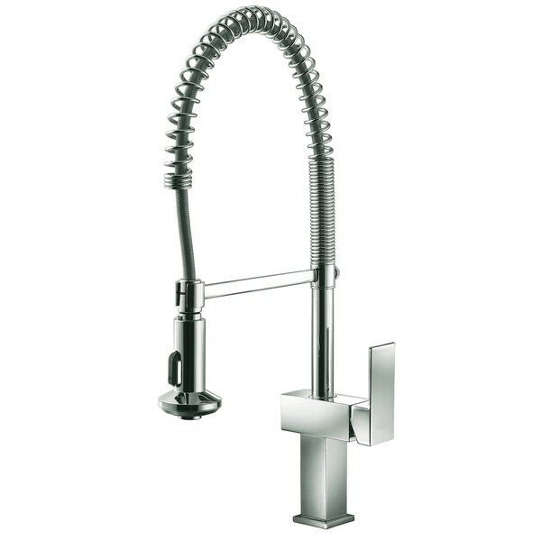Dawn Brushed Nickel Single-lever Pull-out Spring Kitchen Faucet | Bed Bath & Beyond