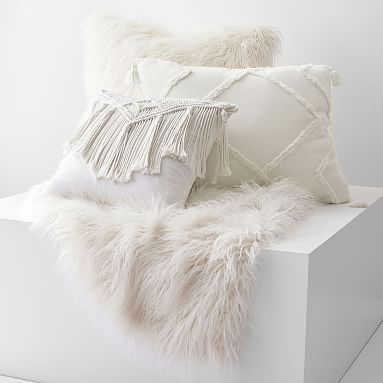 New  Ivory Pillows and Throw Bundle      $283.50 | Pottery Barn Teen