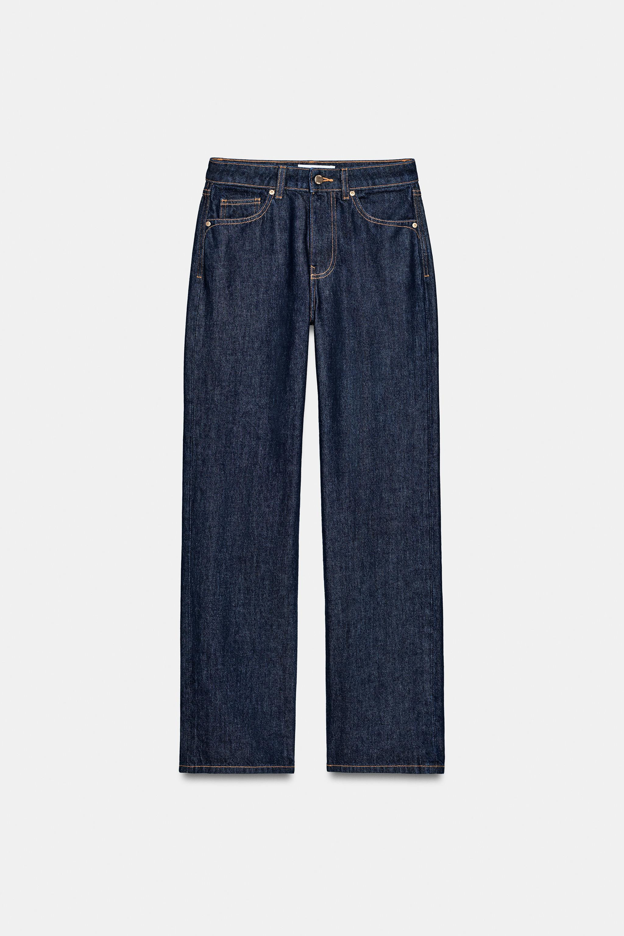 Z.03 HIGH-WAIST STRAIGHT LONG LENGTH JEANS | Zara US