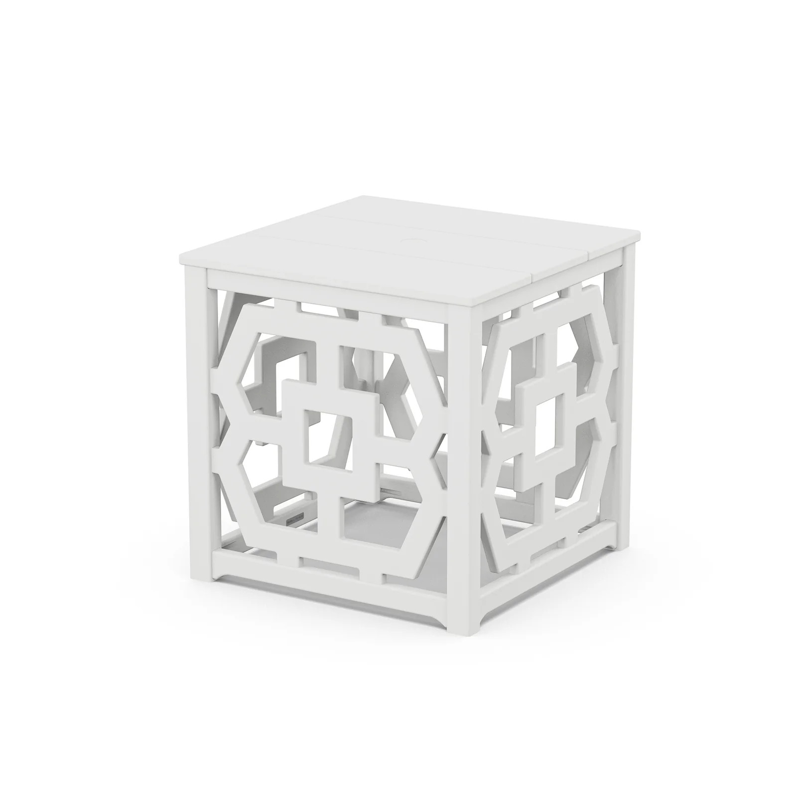 Chinoiserie Umbrella Stand Accent Table | POLYWOOD