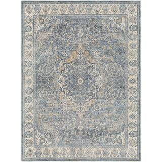 Lillian SkyBlue 9 ft. x 12 ft. Indoor Machine-Washable Area Rug | The Home Depot