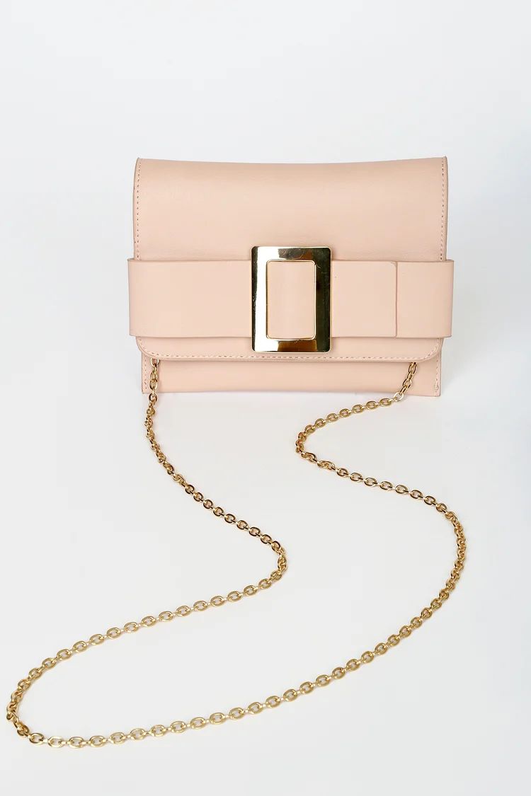 Just the Essentials Blush Buckle Crossbody Bag | Lulus (US)