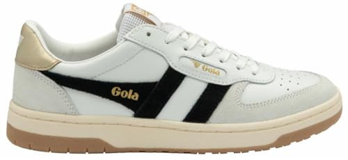 Gola Women's Hawk Sneaker, White/Black/Gold, 9 | Amazon (US)