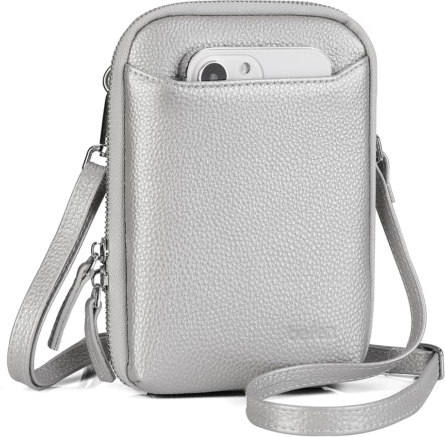 befen Genuine Leather Crossbody Cell Phone Purse for Women, Small Zip Around RFID Blocking Crossb... | Amazon (US)