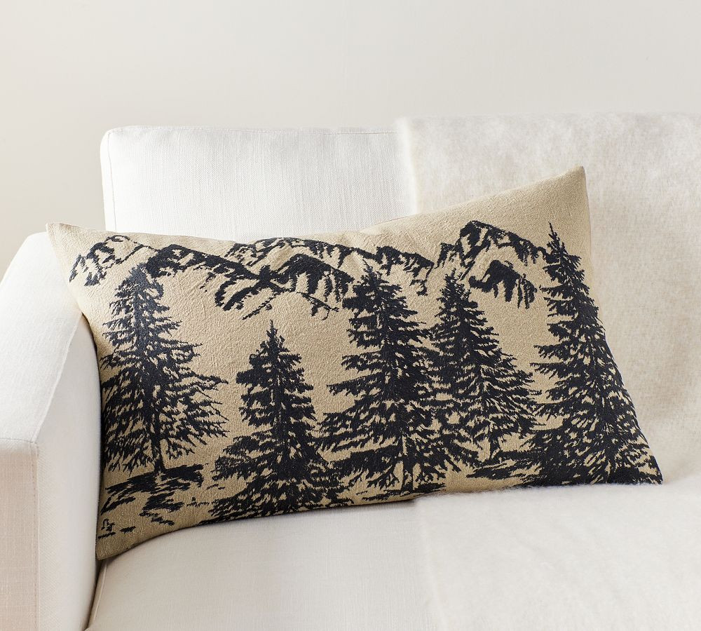 Rustic Forest Lumbar Pillow Cover, 16" x 26" | Pottery Barn (US)