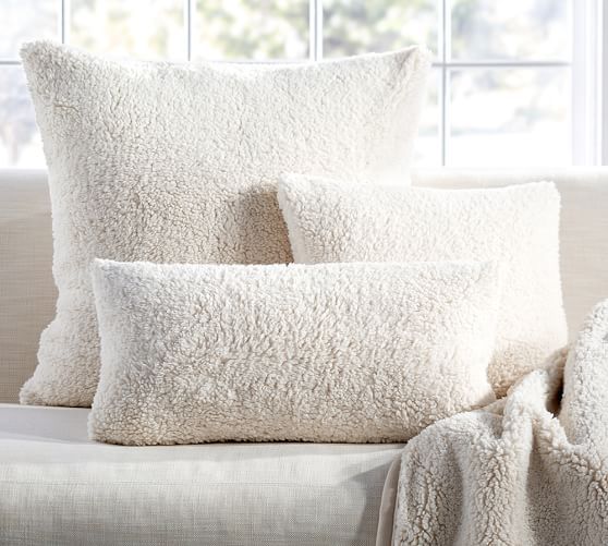 Faux Sheepskin Pillow Cover | Pottery Barn (US)