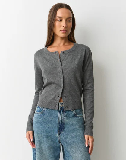 Scoop Neck Knit Cardigan | Glassons (Australia)