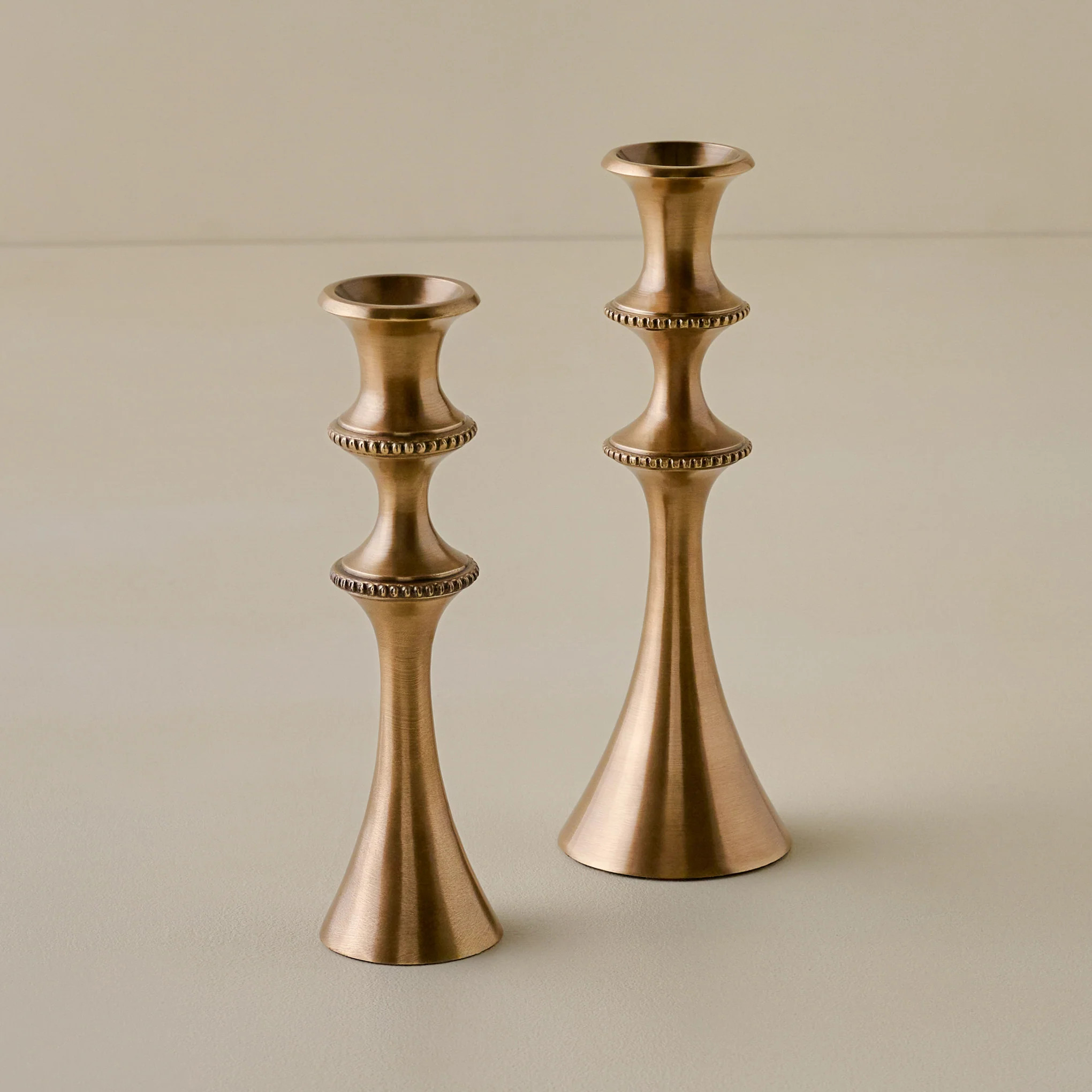 Adler Antiqued Brass Etched Taper Holder | Magnolia