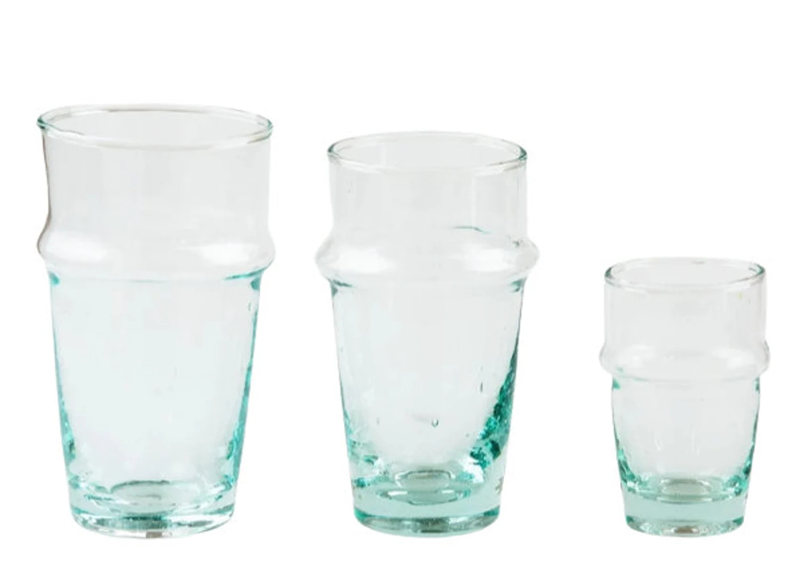 Classic Moroccan Hand-painted Hand Blown Water Glasses, Clear, Multiple Sizes set of 6 / 12 / 24 ... | Etsy (US)