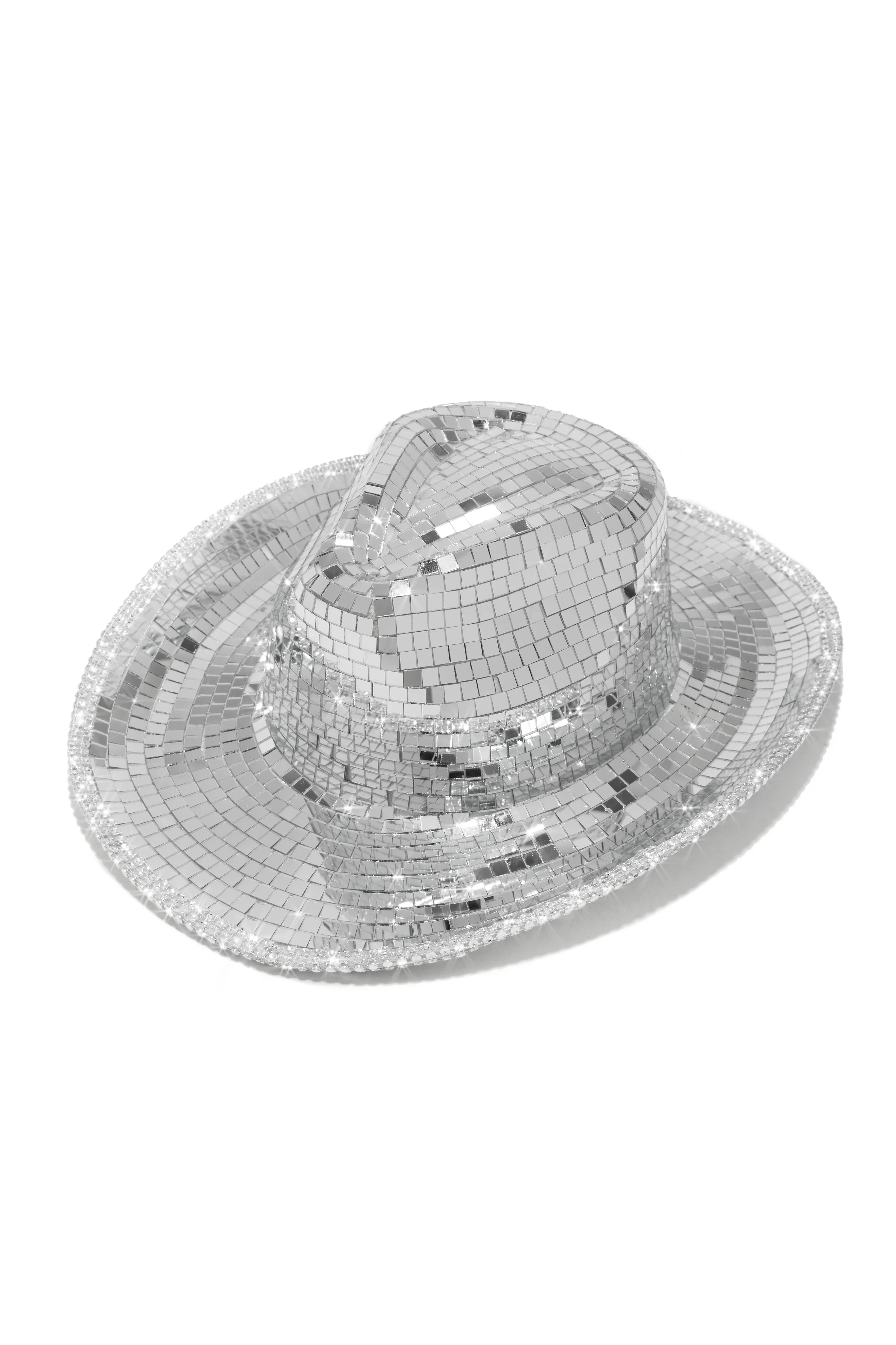 Miss Lola | That Girl Silver Embellished Disco Cowgirl Hat | MISS LOLA