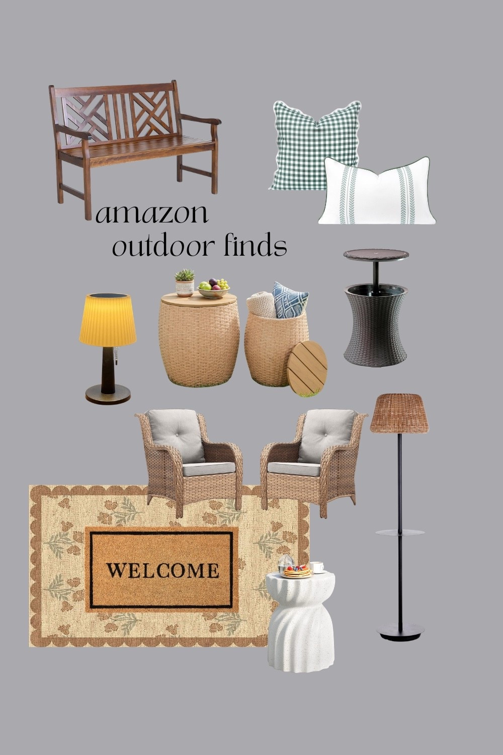 Outdoor Amazon fines that I am loving I love the outdoor rug for a front porch. Looks so cute layered

Outdoor furniture, outdoor decor, outdoor lighting, outdoor storage outdoor home

#LTKSeasonal #LTKSaleAlert #LTKHome