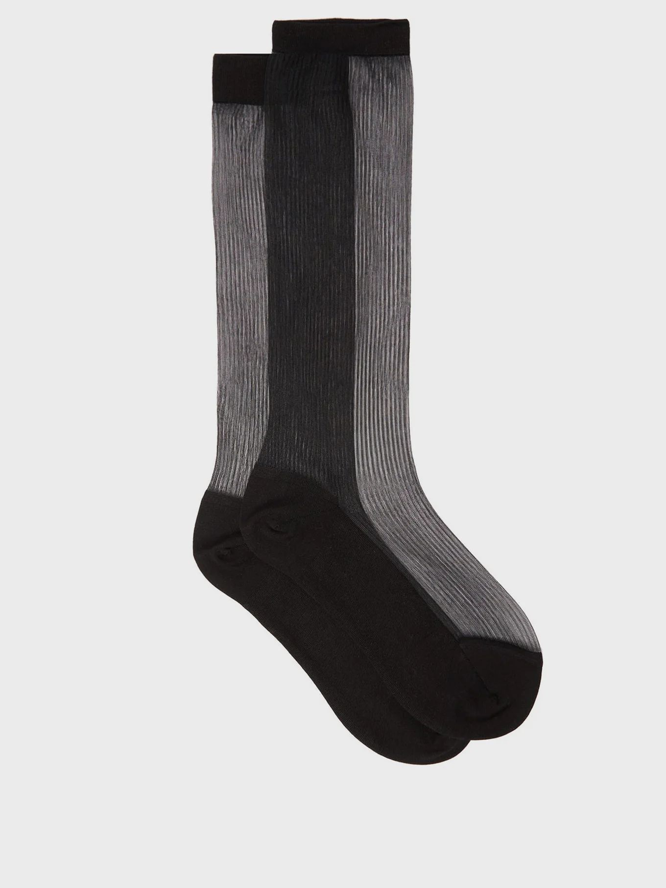 Sheer ribbed silk-blend socks | Raey | Matches (US)