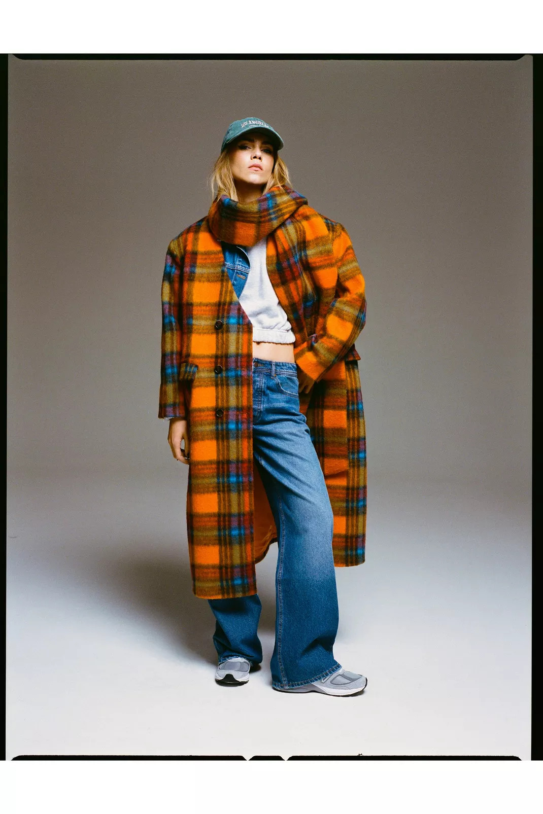 Premium Wool Blend Check Scarf Coat | Nasty Gal US