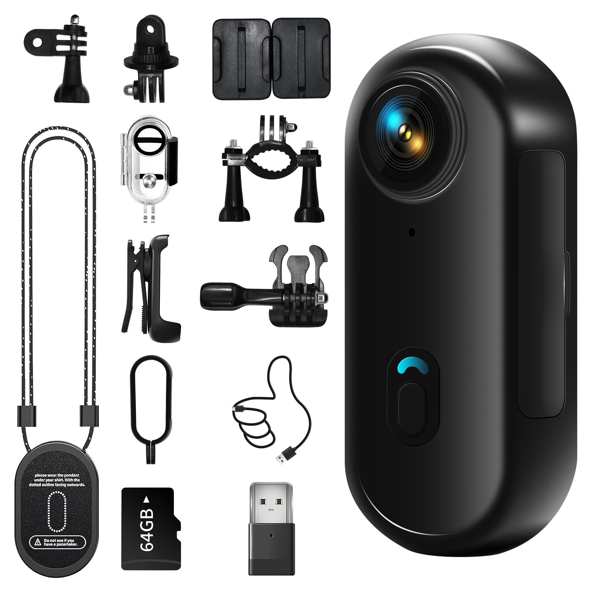 4K Mini Body Camera, Wearable Action Body Cam, Sports Action Camera，Thumb Size Hands-Free Recor... | Amazon (US)