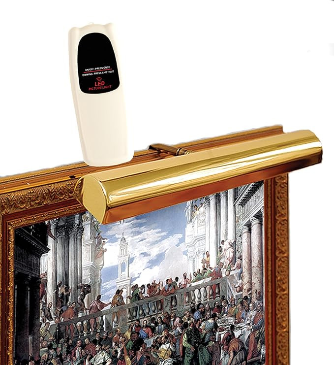 Concept 101L Cordless Remote Control LED Picture Light- 11 1/2 inch Polished Brass | Amazon (US)