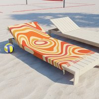 Groovy Boho Beach Towel With Tassels, Retro Funky Orange Woven Cloth Cover Up Large Pool Festival Outdoor Blanket Decor | Etsy (US)