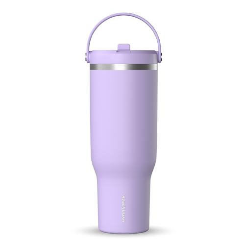 Hydrapeak Nomad 40 oz Tumbler with Handle and Straw Lid, Leakproof, Double Insulated, 40oz Cup Stainless Steel (Lavender) | Amazon (US)