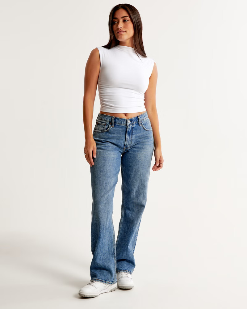 Curve Love Low Rise Baggy Jean | Abercrombie & Fitch (US)