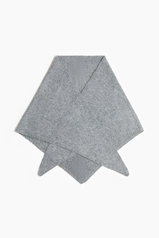 H & M - Garter-stitched triangle scarf - Gray | H&M (US + CA)