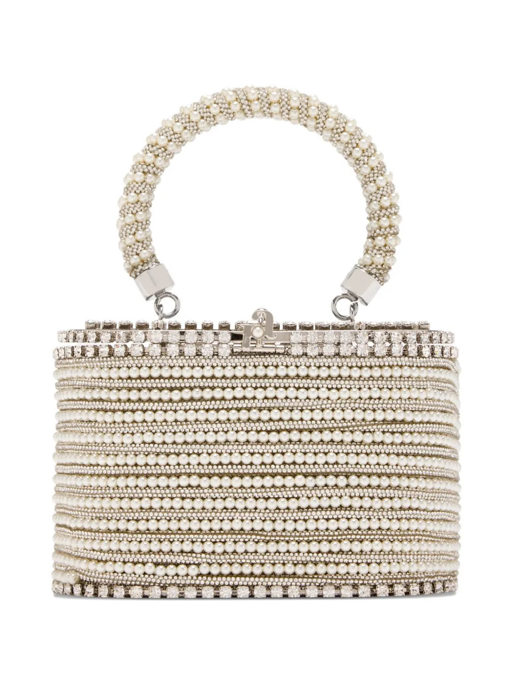 Rosantica mini Holli Libellula pearl-embellished handbag - Neutrals | Farfetch Global