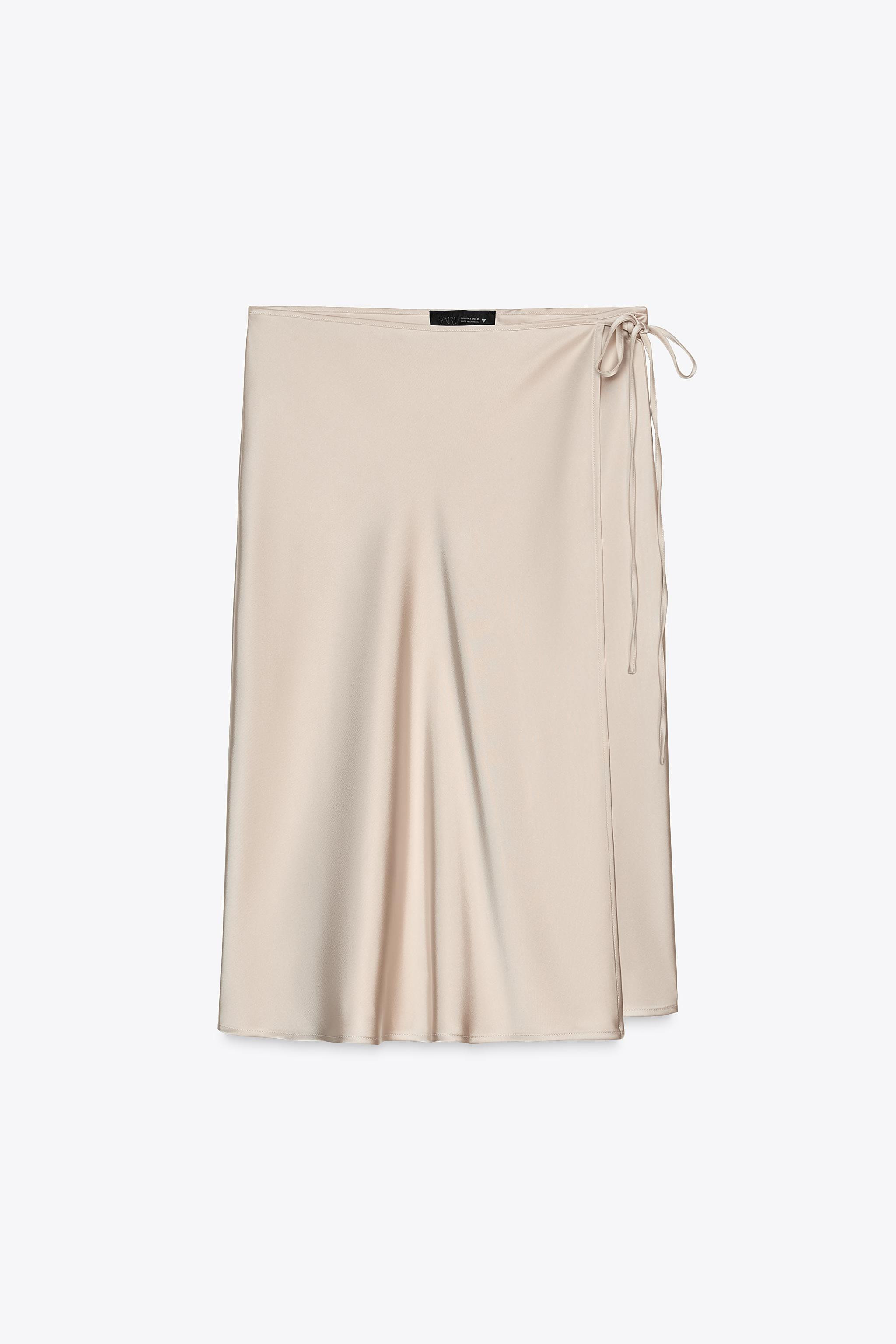 SATIN WRAP SKIRT | Zara US