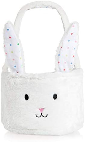 Homarden Plush Bunny Basket - Cute Fluffy Bunny Baskets with Foldable Ears - Rabbit Candy Bucket, To | Amazon (US)