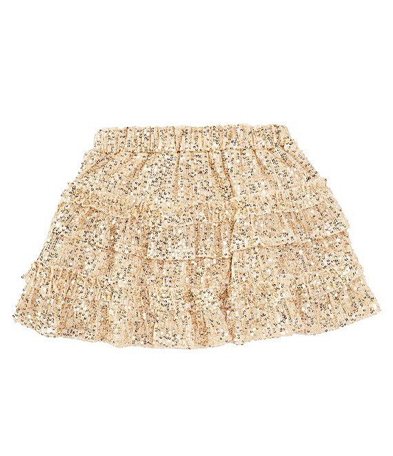 Little Girls 2T-6X Sequin Ruffle Mini Skirt | Dillard's