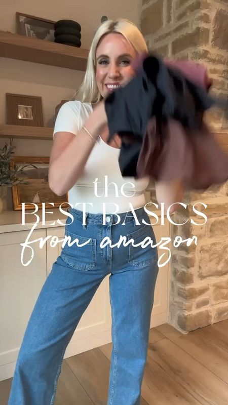 The best Amazon basics! I’m talking skims for way less from Amazon. They are the best smoothing, comfortable, soft, forgiving tops that are double lined, come in so many colors, necklines, and sleeve lengths. I’ll do a full try on in my stories. They are a great length for tucking into your favorite jeans and shorts or wearing under a jumpsuit and romper. A spring/summer staple! 

#LTKmidsize #LTKsalealert #LTKfindsunder50