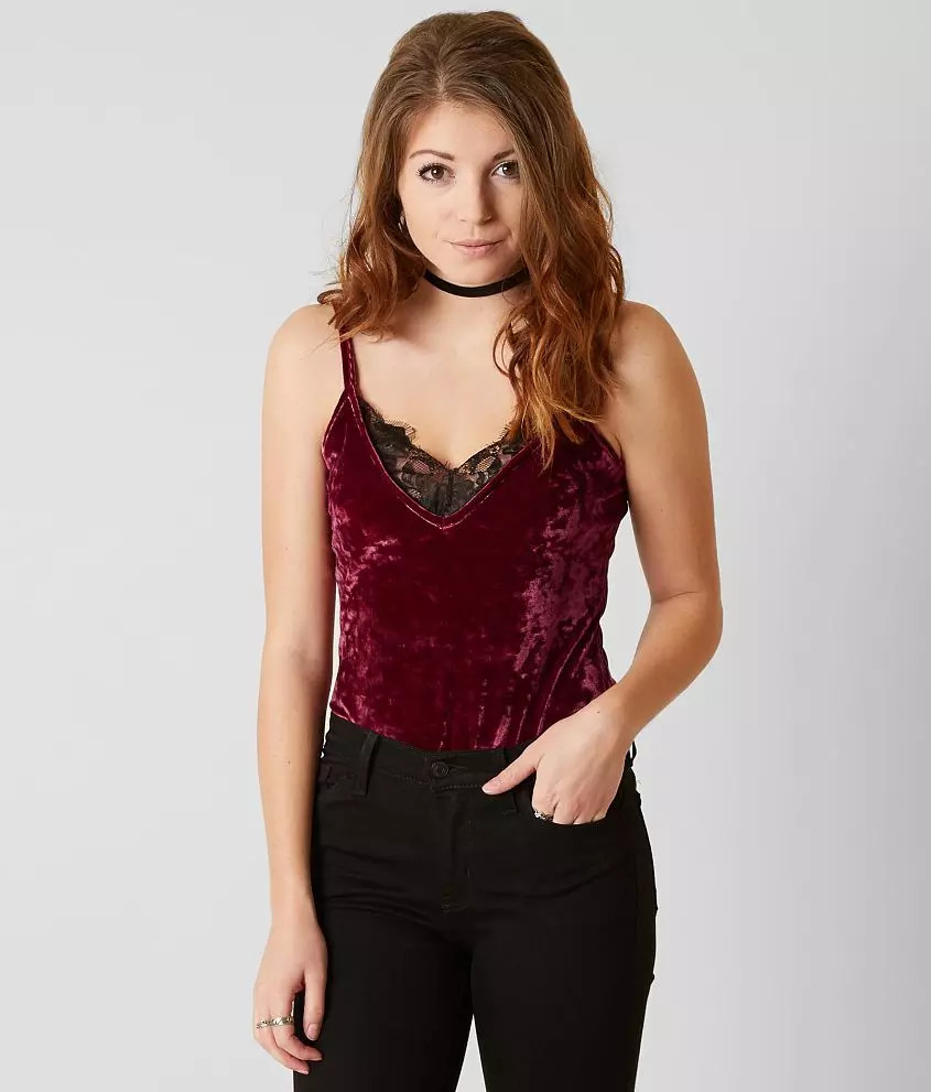 Ivory Love Velvet Bodysuit | Buckle