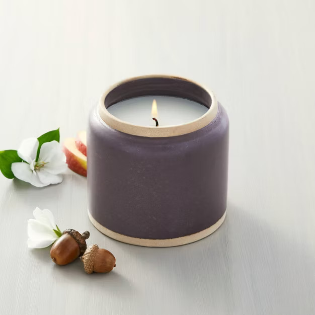 Apple Orchard Speckled Ceramic Candle Dark Brown - Hearth & Hand™ with Magnolia | Target