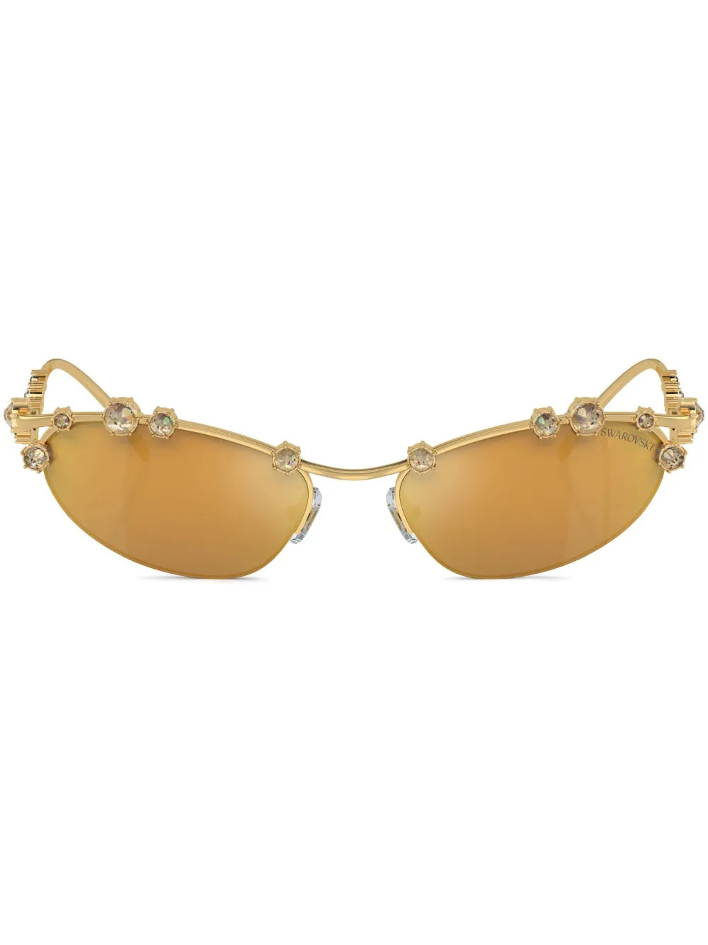 Swarovski crystal-embellished cat-eye Sunglasses | Gold | FARFETCH BR | Farfetch (BR)