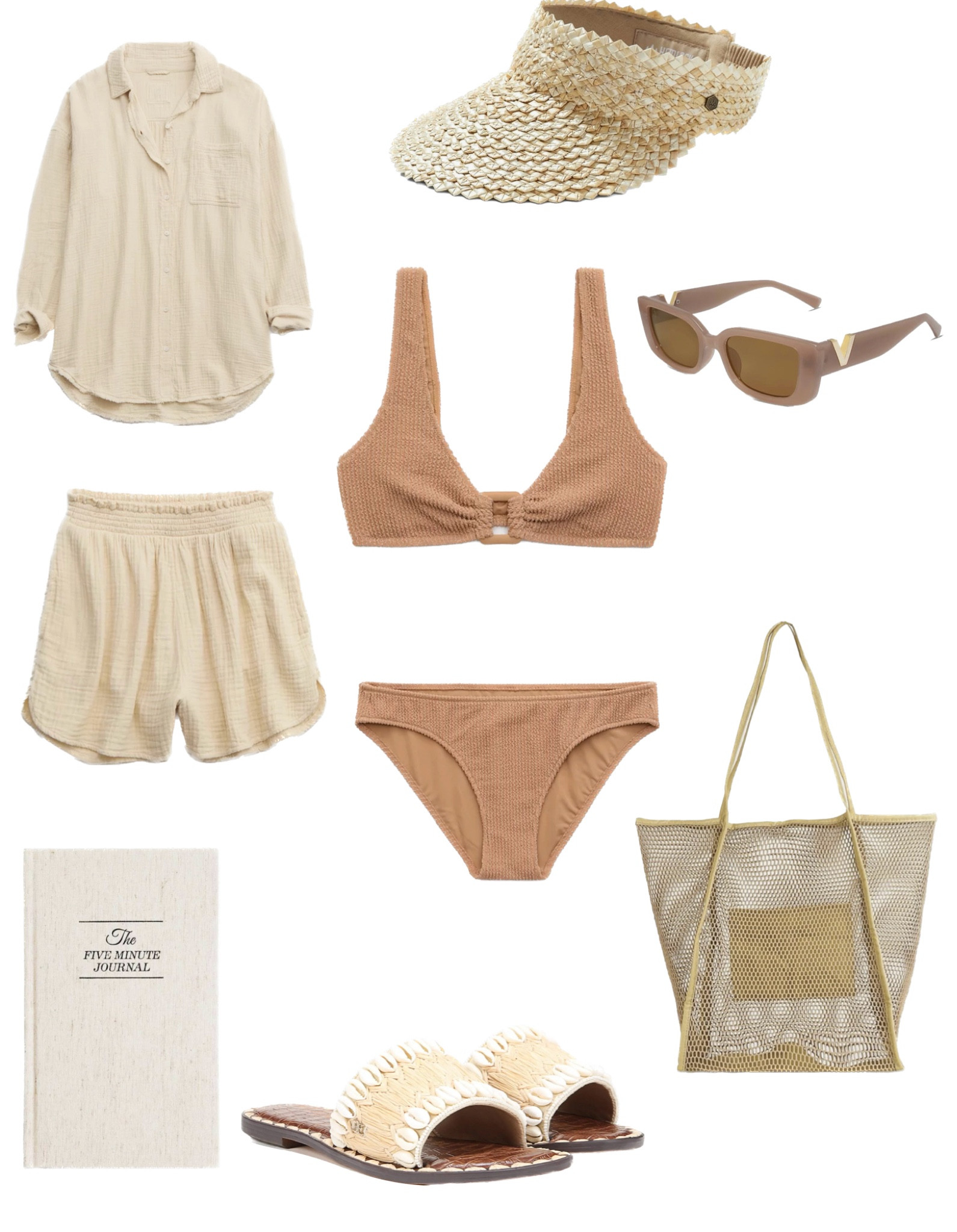 Beach day bikini /outfit /essentials 🤎🐚