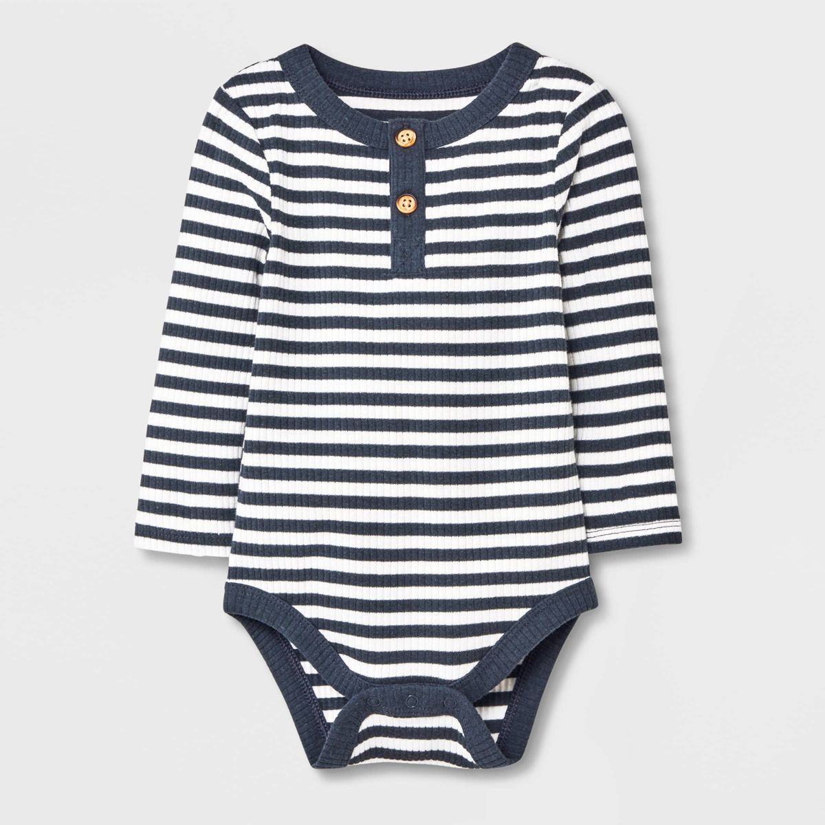 Baby Ribbed Henley Bodysuit - Cat & Jack™ | Target