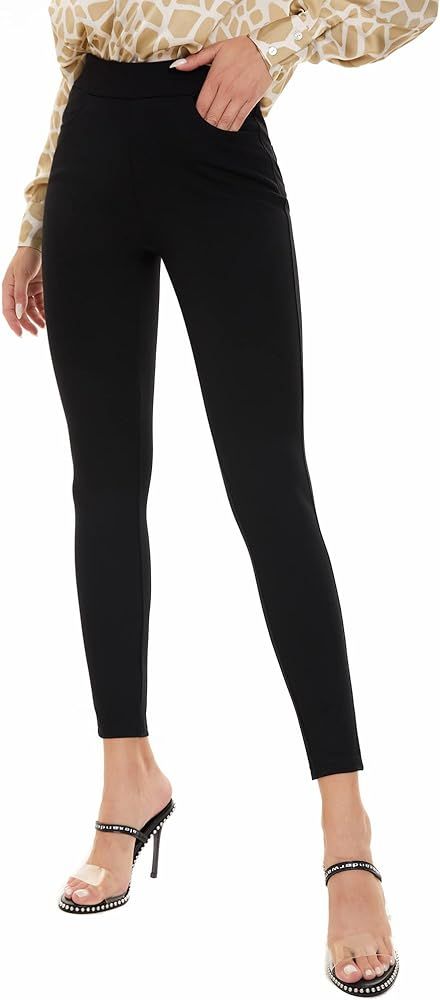 Tagoo Dress Pants for Women Business Casual High Waisted Stretchy Skinny Office Work Ponte Leggings  | Amazon (US)