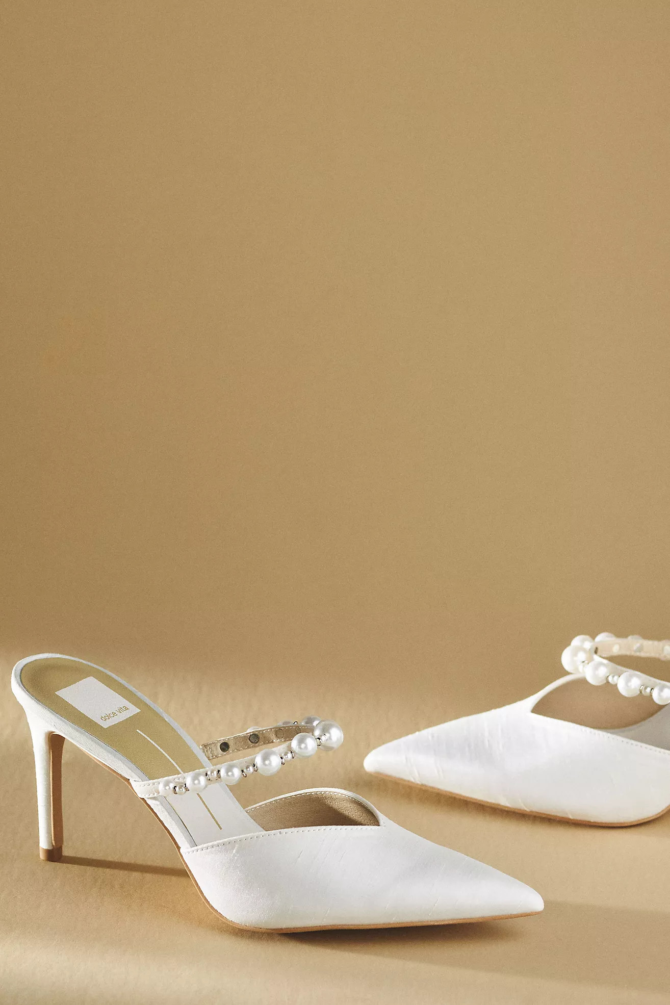 Dolce Vita Kanika Pearl Satin Heels | Anthropologie (UK)