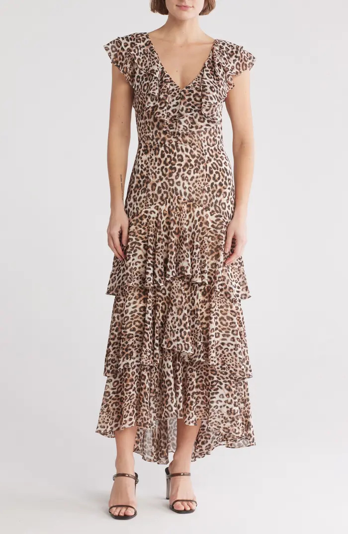 WAYF Animal Print Tiered Dress | Nordstromrack | Nordstrom Rack