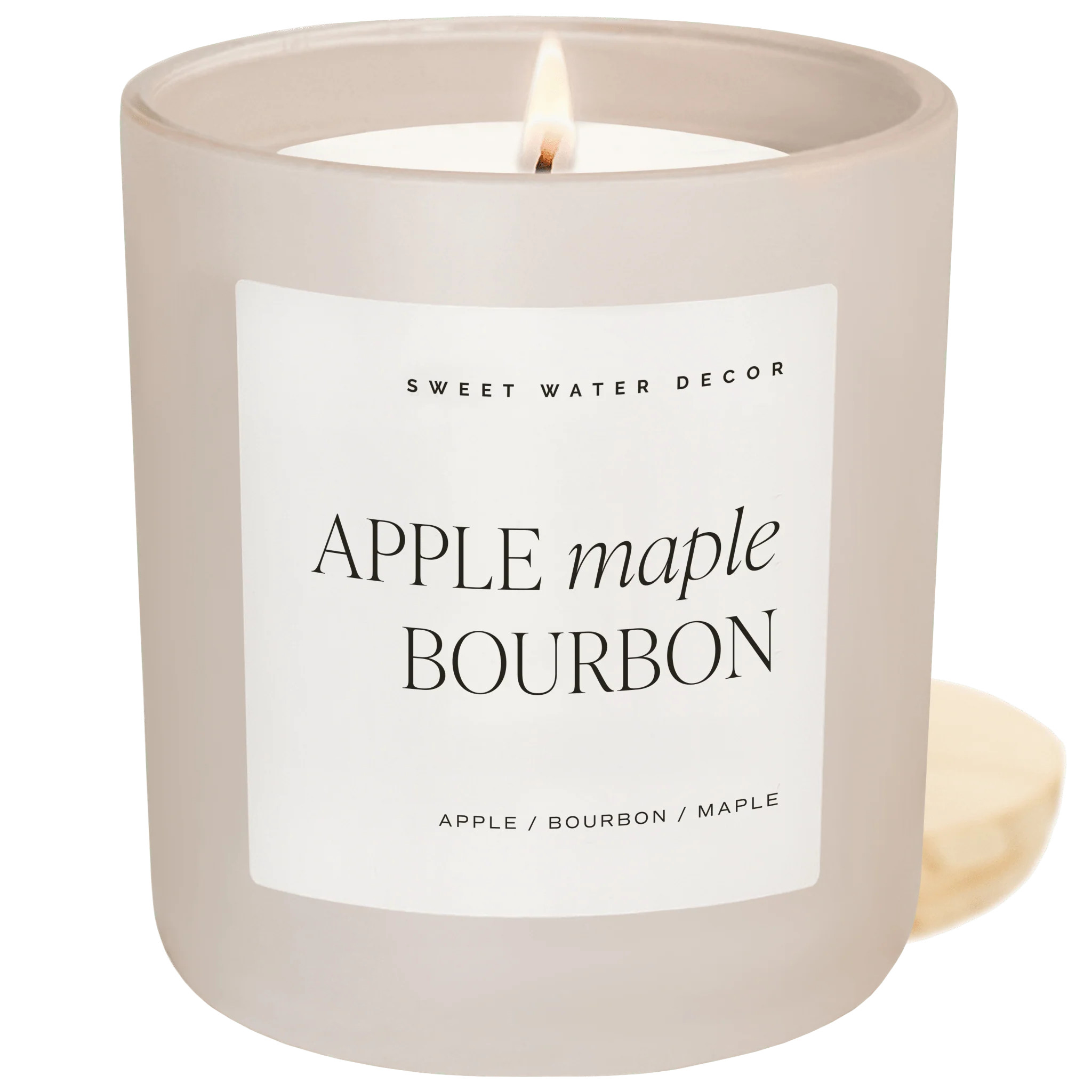 Apple Maple Bourbon 15oz. Non-Toxic Soy Candle | Autumn Scents for Home | Sweet Water Decor, LLC