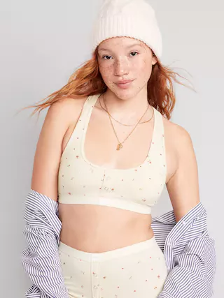 Rib-Knit Racerback Bralette Top … curated on LTK