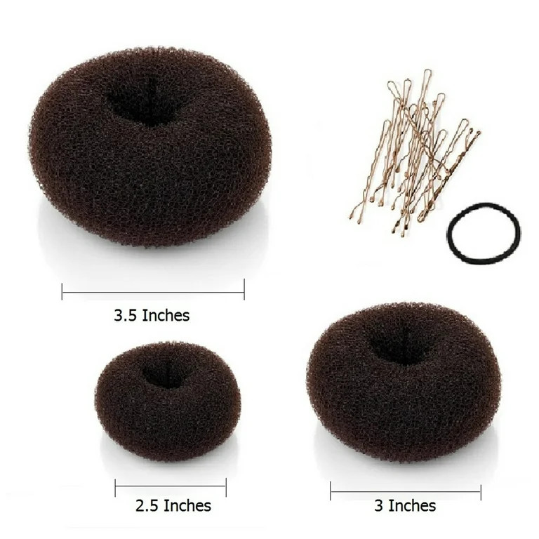 Beaute Galleria 3 Pieces Hair Donuts Hair Bun Maker, Ballet Bun Chignon Updo (Large, Medium, Smal... | Walmart (US)