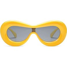 VANLINKER Oversized Thick Inflated Sunglasses Womens Mens Trendy Oval One Peice Glasses Funny Aes... | Amazon (US)